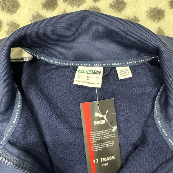Men’s Puma Track Jacket T7 - Size Medium - Navy - Picture 6 of 7